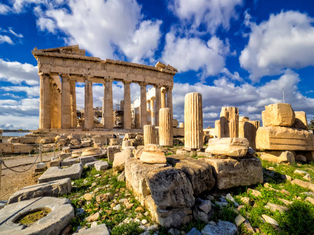 parthenon  - akropolis athen stock-fotos und bilder