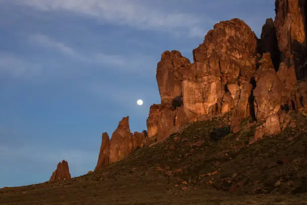 Moon Rise over the Superstition Mountains