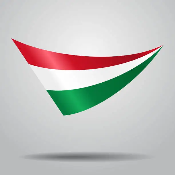 Vector illustration of Hungarian flag background. Vector illustration.