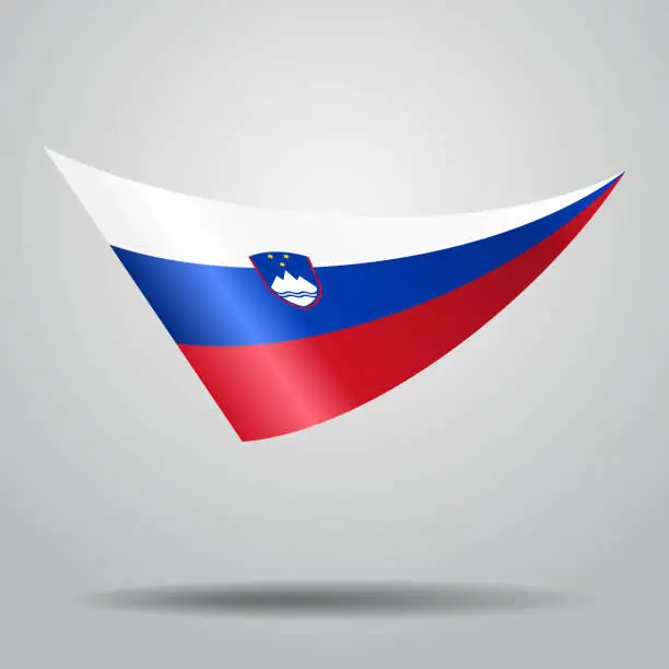 Vector illustration of Slovenian flag background. Vector illustration.
