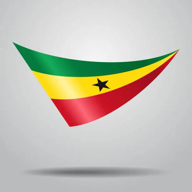 Vector illustration of Ghanayan flag background. Vector illustration.