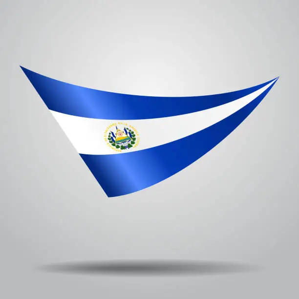 Vector illustration of El Salvador flag background. Vector illustration.