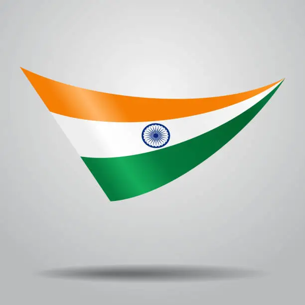 Vector illustration of Indian flag background. Vector illustration.