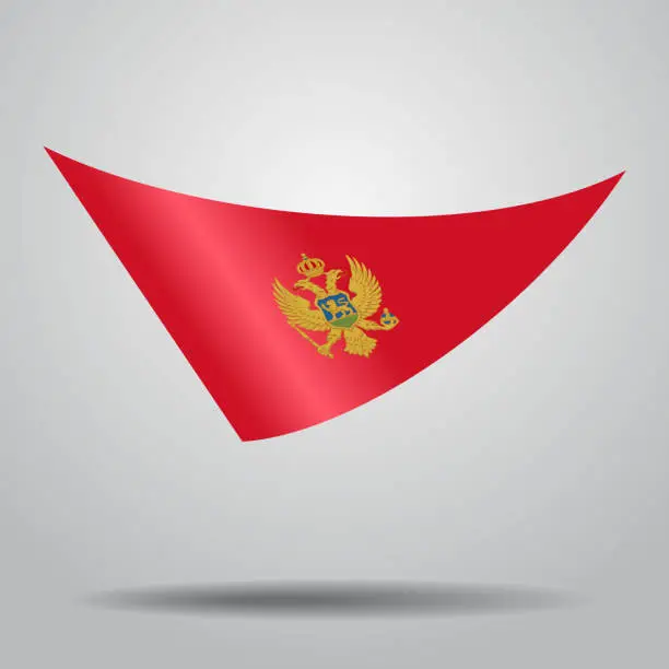 Vector illustration of Montenegrian flag background. Vector illustration.