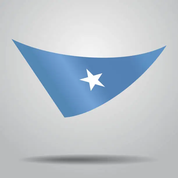 Vector illustration of Somalian flag background. Vector illustration.