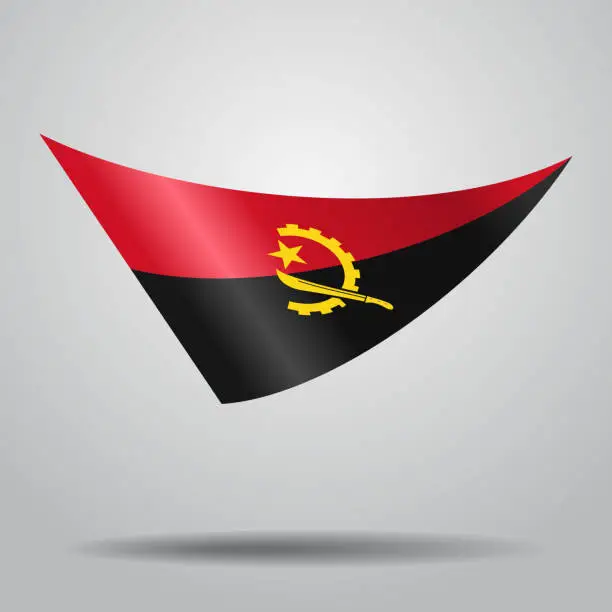 Vector illustration of Angolan flag background. Vector illustration.