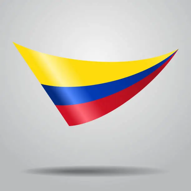 Vector illustration of Colombian flag background. Vector illustration.