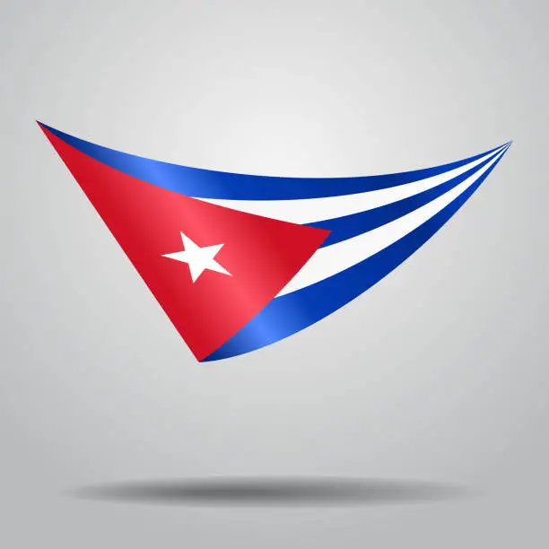 Vector illustration of Cuban flag background. Vector illustration.