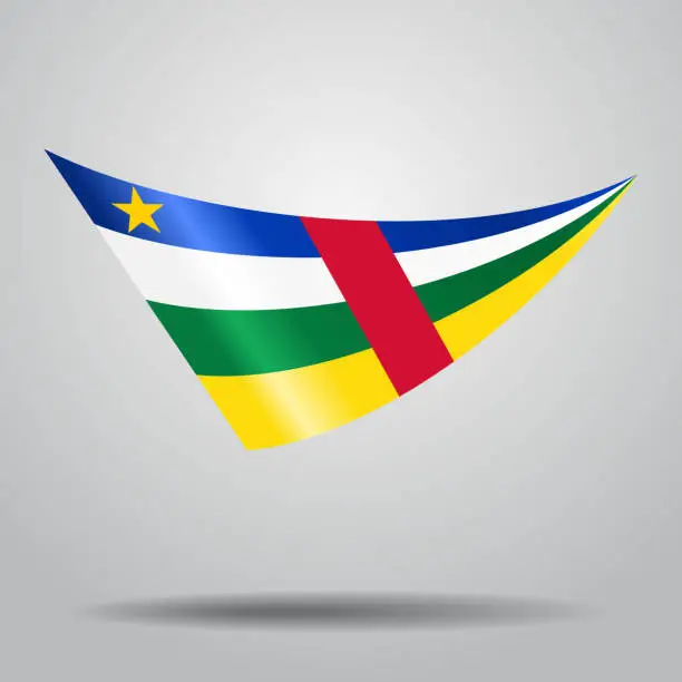 Vector illustration of Central African Republic flag background. Vector illustration.