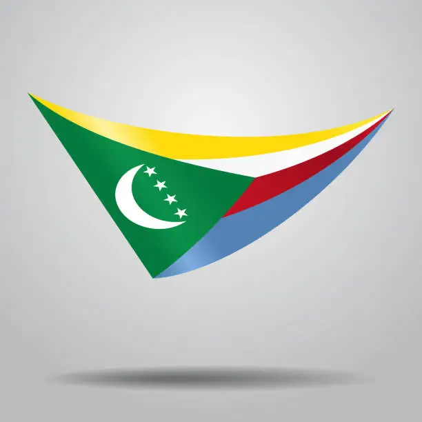 Vector illustration of Comoros flag background. Vector illustration.