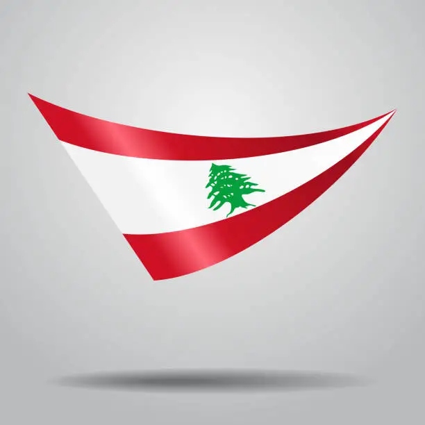 Vector illustration of Lebanese flag background. Vector illustration.