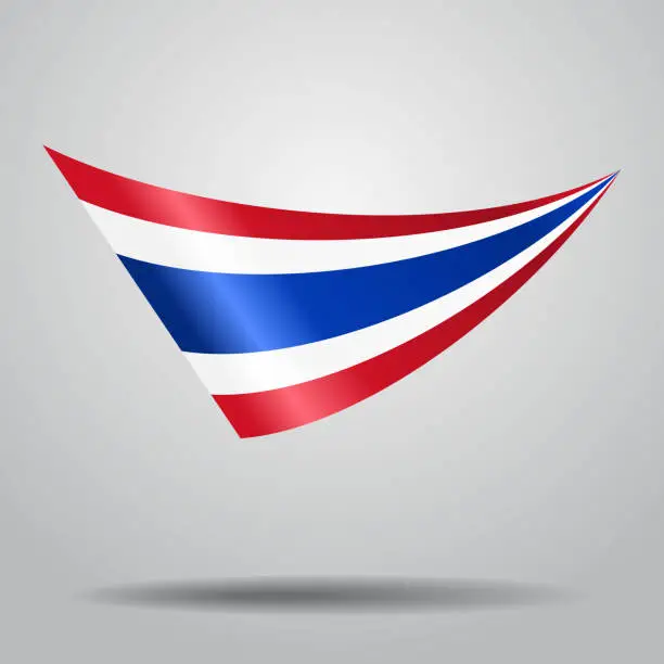 Vector illustration of Thai flag background. Vector illustration.