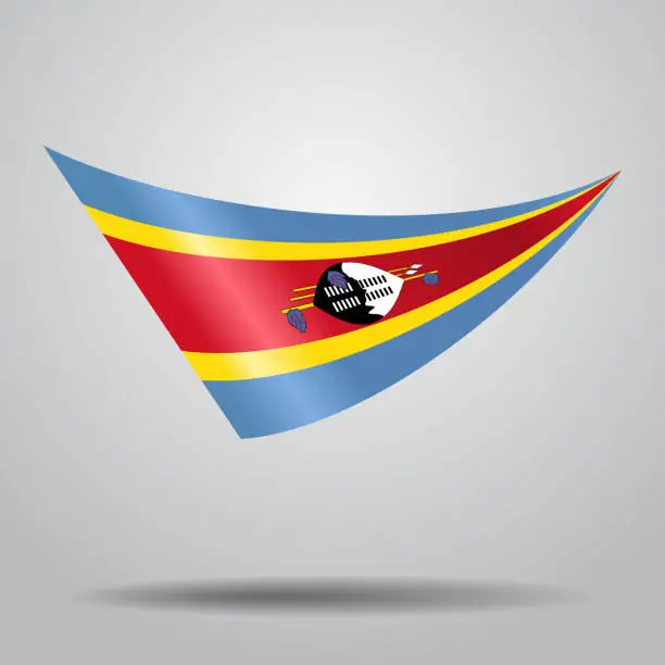 Vector illustration of Swaziland flag background. Vector illustration.