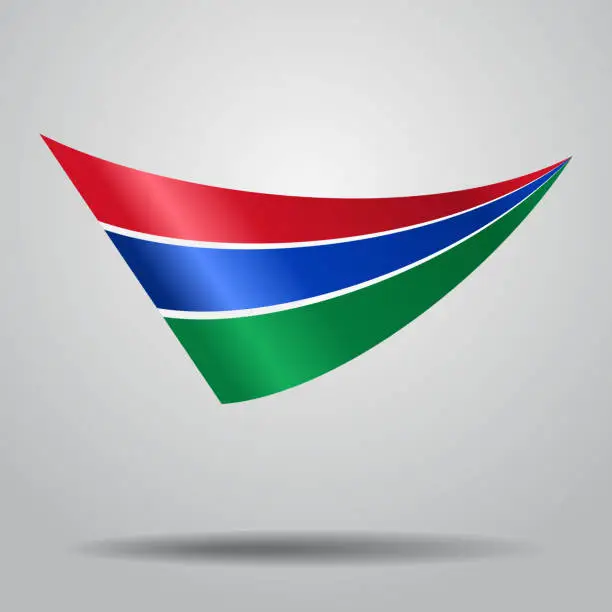 Vector illustration of Gambian flag background. Vector illustration.