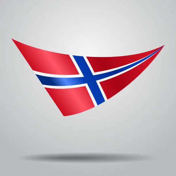 Vector illustration of Norwegian flag background. Vector illustration.