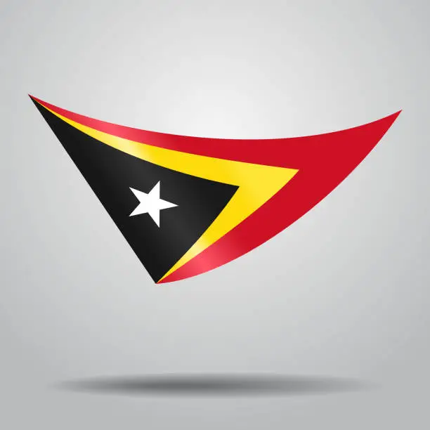 Vector illustration of Timor-Leste flag background. Vector illustration.