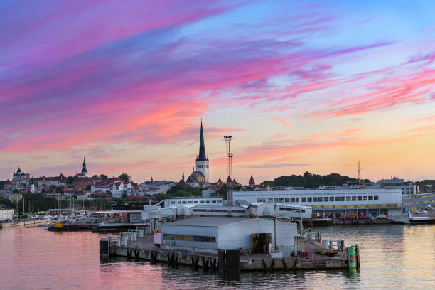 istock Port terminal and old town architecture in Tallinn 831160134