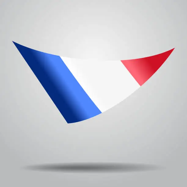 Vector illustration of French flag background. Vector illustration.