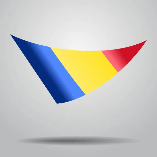 Vector illustration of Romanian flag background. Vector illustration.