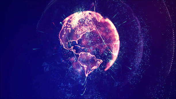 istock Earth Made With Particles Showing The America Continent 831163382