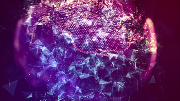 istock Earth Made With Particles Showing North America 831163386