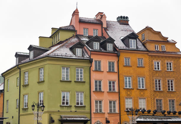 istock Old colorful architecture in Warsaw, Poland. 831172780