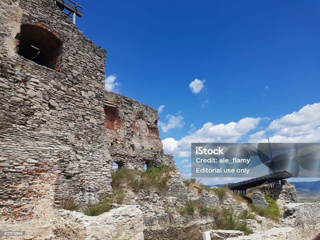 Deva Romania July 2017 Deva Fortress In Transylvania Deva Romania July