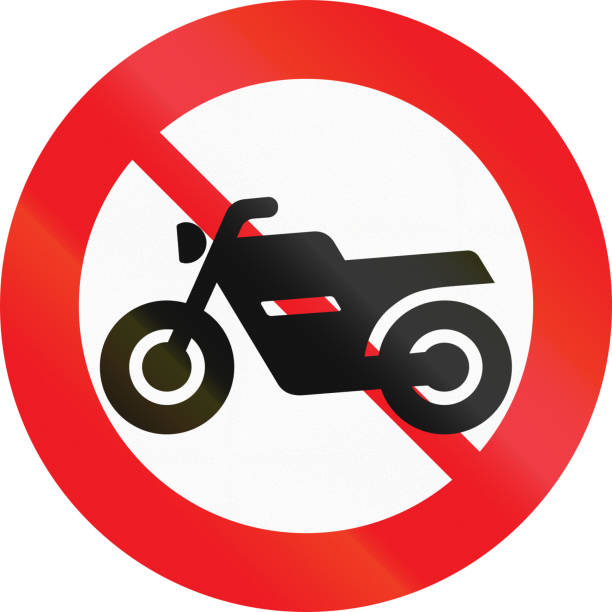 istock Road sign used in Denmark - No motorcycles or mopeds 831174210