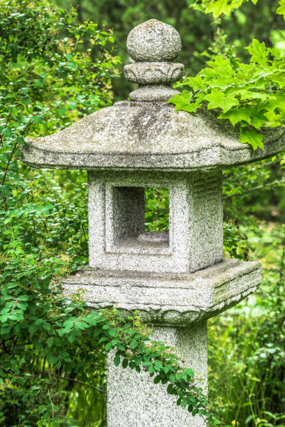 Stone lantern in Japanese garden