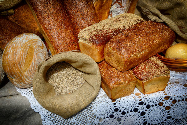 Fresh rye bread stock photo