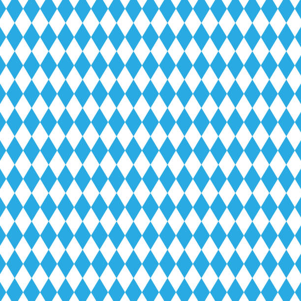 Bavarian flag pattern. Beer Fest seamless pattern. Checkered blue seamless pattern of Bavaria flag Bavarian flag pattern. Beer Fest seamless pattern. Checkered blue seamless pattern of Bavaria flag. bavarian flag stock illustrations