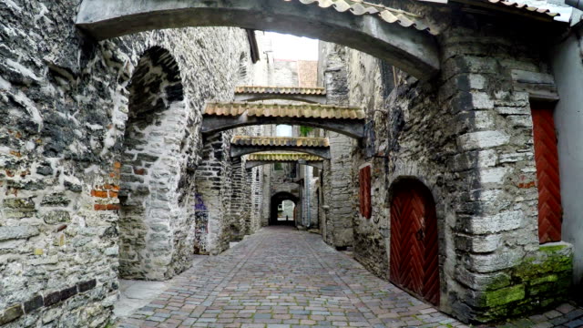St. Catherine Passage a little walkway in the old city Tallinn Estonia