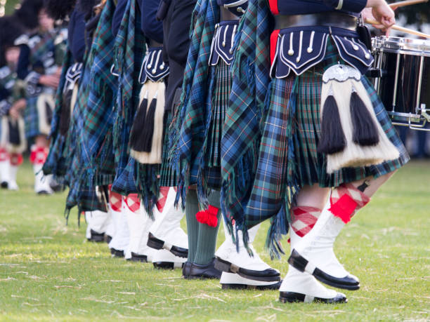 istock Pipe Band in Ballater, Scotland 831209944