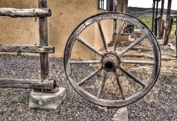 istock Wagon Wheel Country Town 831225614
