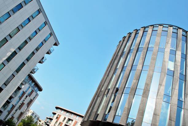 istock Modern building.Modern office building with facade of glass 831230452