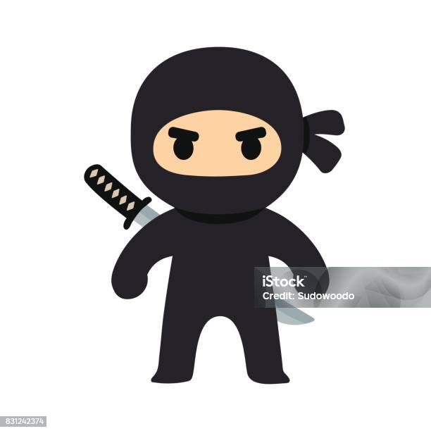 Cartoon Ninja Illustration Stock Illustration - Download Image Now - Ninja, Cartoon, Vector