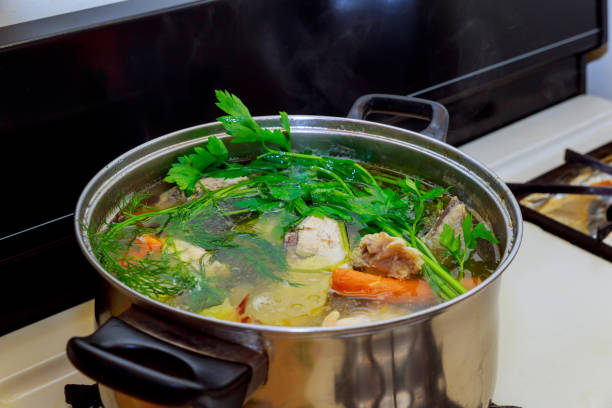 istock Chicken soup in a bowl 831256710
