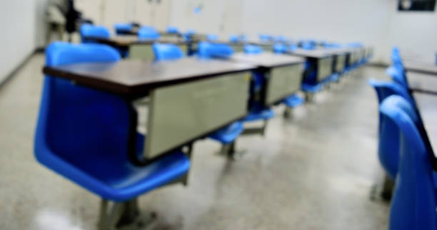 istock Blurred classroom in campus with noise and gain. 831257152