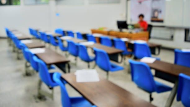 istock Blurred classroom in campus with noise and gain. 831257162