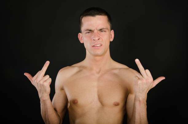 istock Fuck off. Funny sexy guy. 831263490