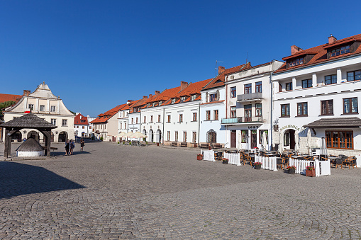 Kazimierz Dolny Poland - August 9 ,2107:  Market in old city of  Kazimierz Dolny at Vistula river . It is town of artists with many art galleries,  big attraction for tourists