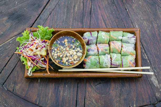 Fresh Spring Roll, Vietnamese Food.