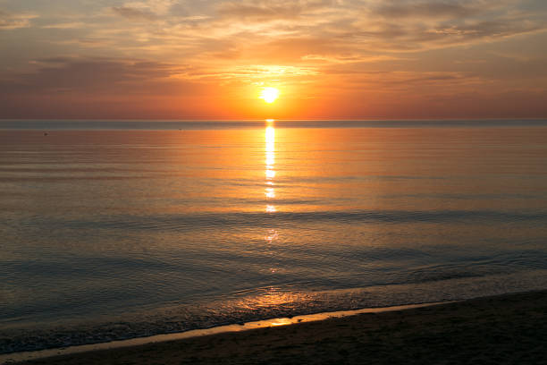 istock Sunset at baltic sea, Saulkrasti 2017. Silent and natural view. 831277300