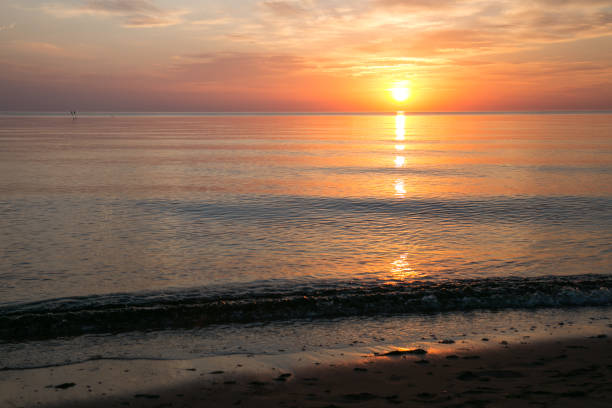 istock Sunset at baltic sea, Saulkrasti 2017. Silent and natural view. 831277420