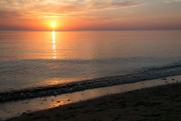 istock Sunset at baltic sea, Saulkrasti 2017. Silent and natural view. 831277424