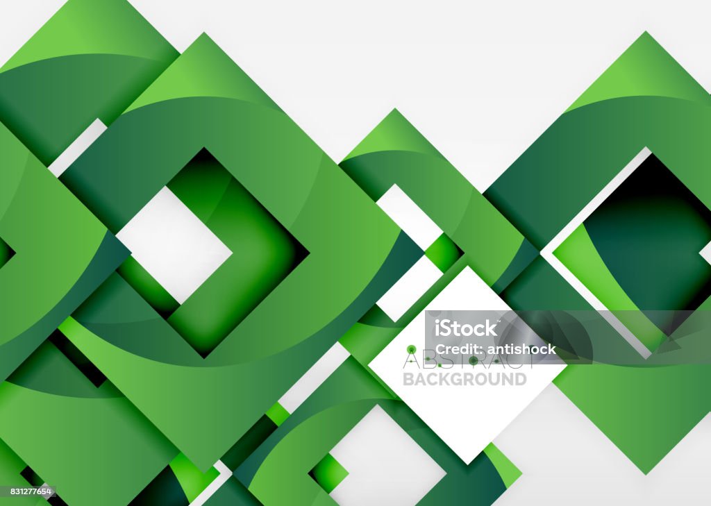 Abstract Square Objects Squares Geometric Object In Light 3d Space Abstract Background Stock ...