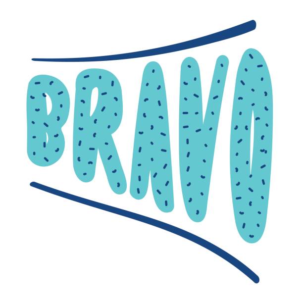 Bravo! Vetor banner letras - ilustração de arte em vetor