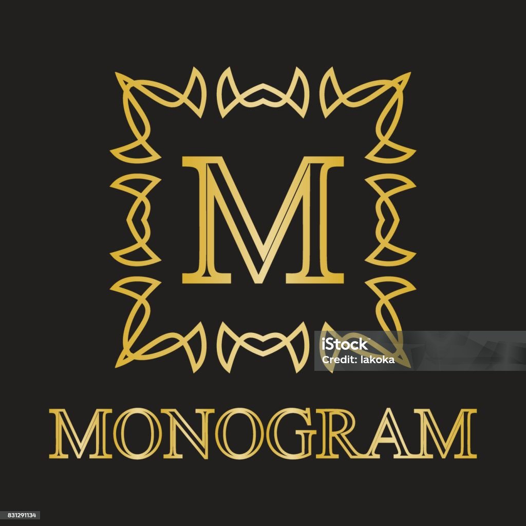 Monogram Example Simple Simple And Graceful Monogram Template Design Elements Vector ...