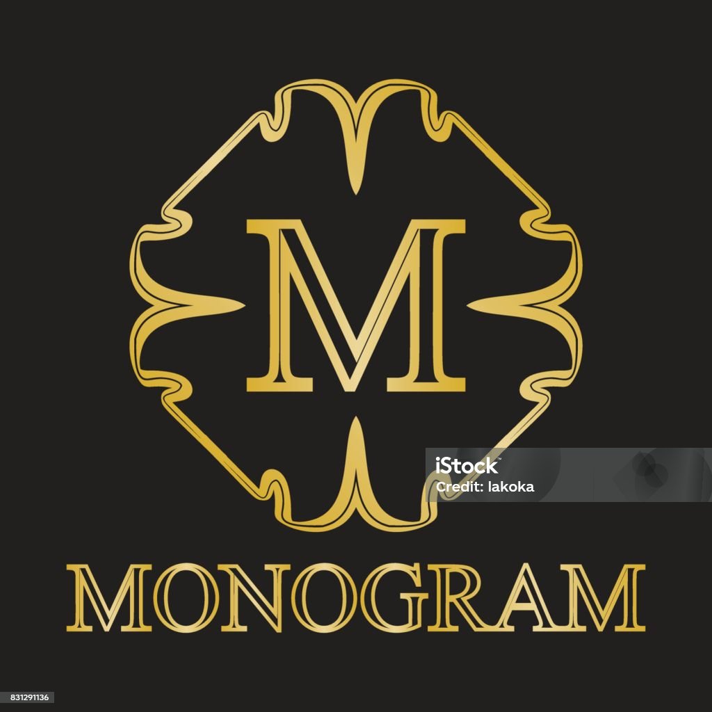 Monogram Example Simple Simple And Graceful Monogram Template Design Elements Vector ...
