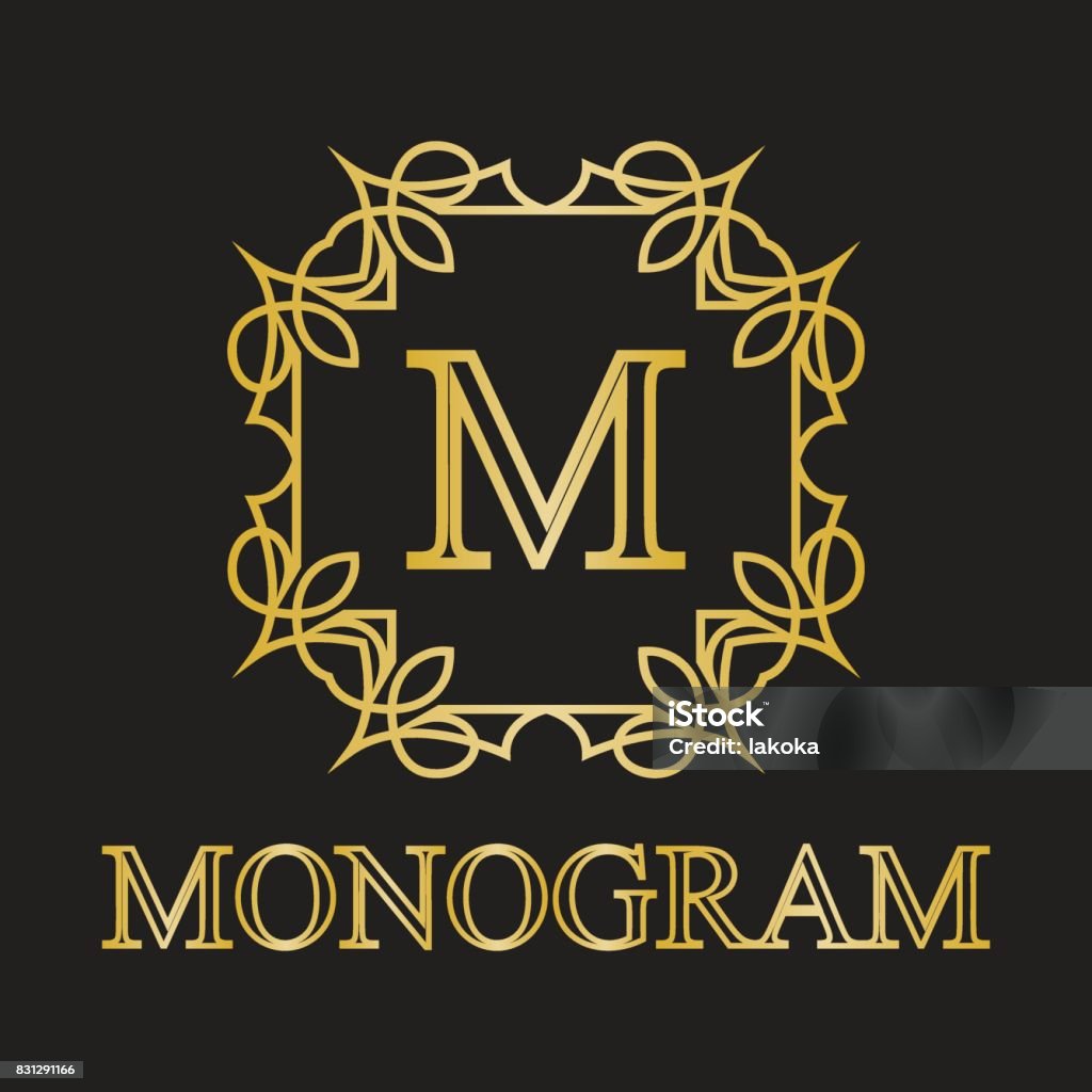 Simple Monogram Template Simple And Graceful Monogram Template Design Elements Vector ...